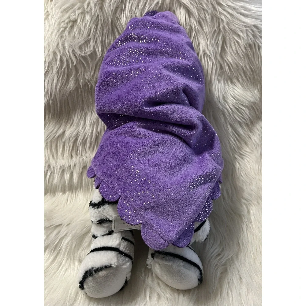 Fiesta Blanket Babies White Tiger Swaddle Wrap Stuffed Animal 11